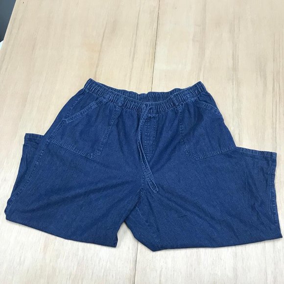 erika relaxed capri pants jeans size 2x blue - Picture 2 of 4